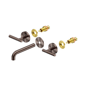 Nero Mecca Lever Wall Basin/Bath Set 160mm Spout Trim kits Only Brushed Bronze