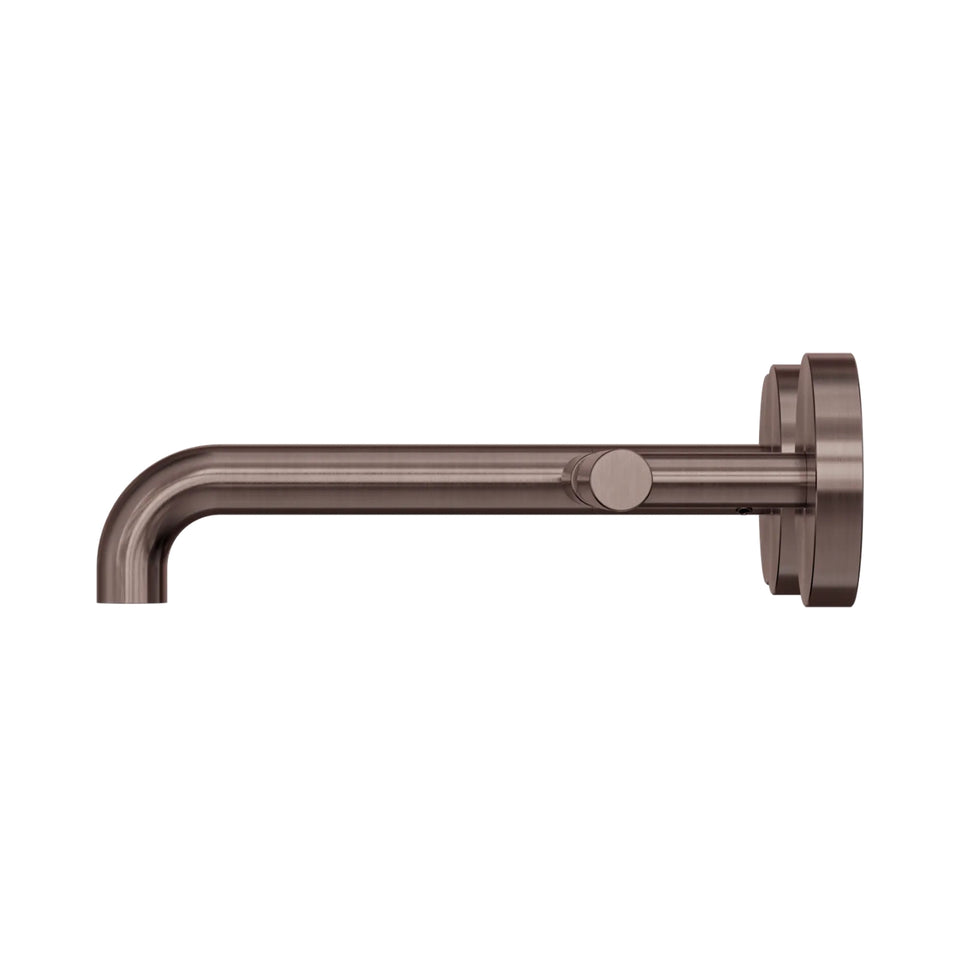 Nero Mecca Lever Wall Basin/Bath Set 185mm Offset Spout Brushed Bronze