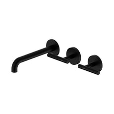 Nero Mecca Lever Wall Basin/Bath Set 185mm Offset Spout Matte Black 25D010MB - The Blue Space