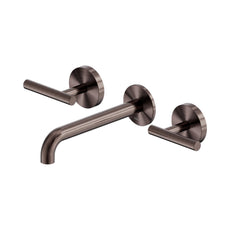 Nero Mecca Lever Wall Basin/Bath Set 185mm Spout Brushed Bronze 25D007BZ - The Blue Space