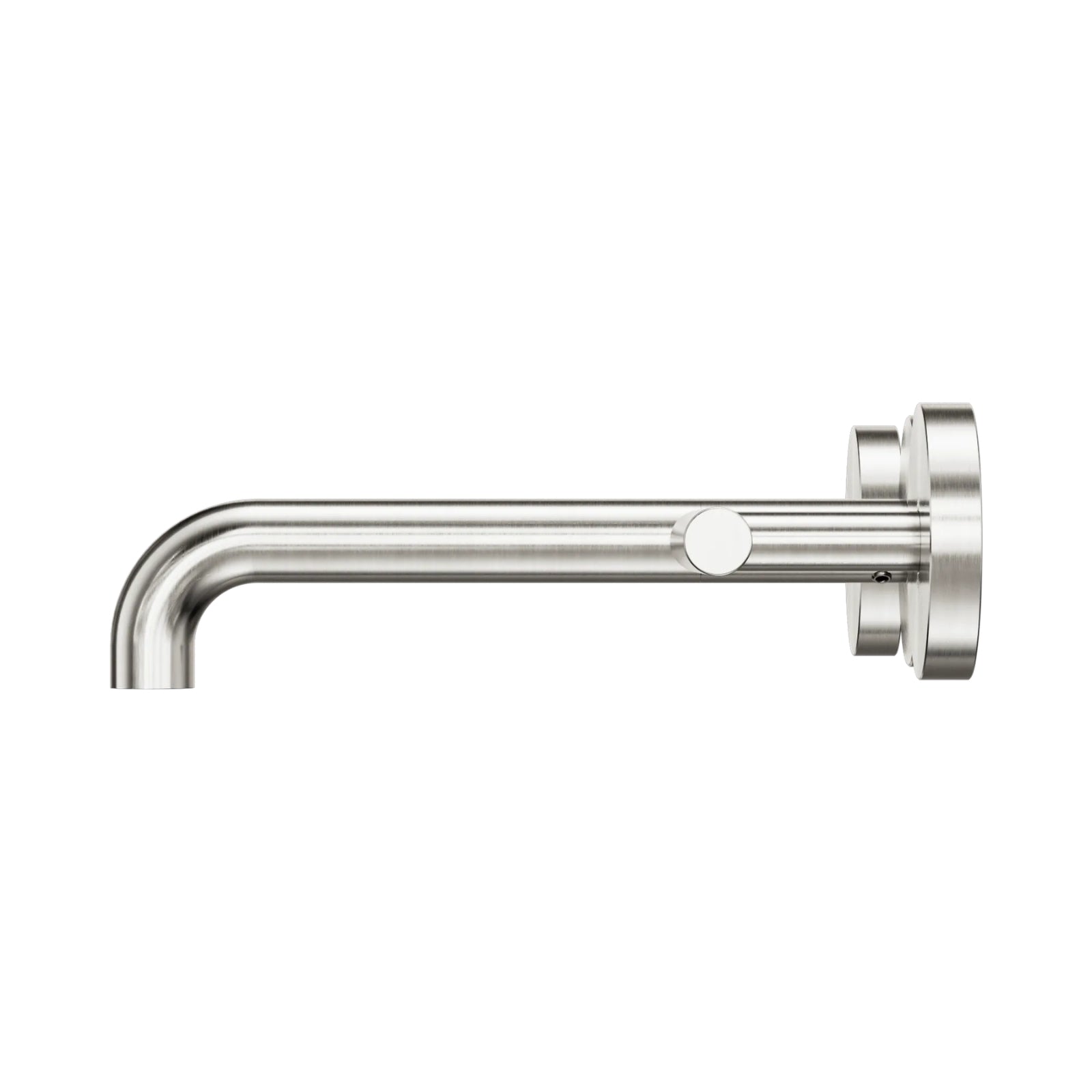 Side Nero Mecca Lever Wall Basin/Bath Set 185mm Spout Brushed Nickel 25D007BN - The Blue Space