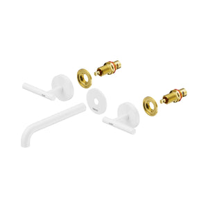 Nero Mecca Lever Wall Basin/Bath Set 185mm Spout Trim kits Only Matte White