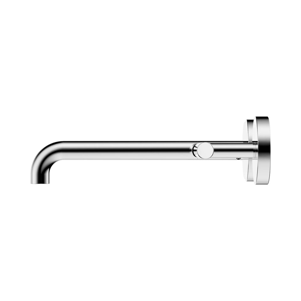 Nero Mecca Lever Wall Basin/Bath Set 220mm Offset Spout Chrome