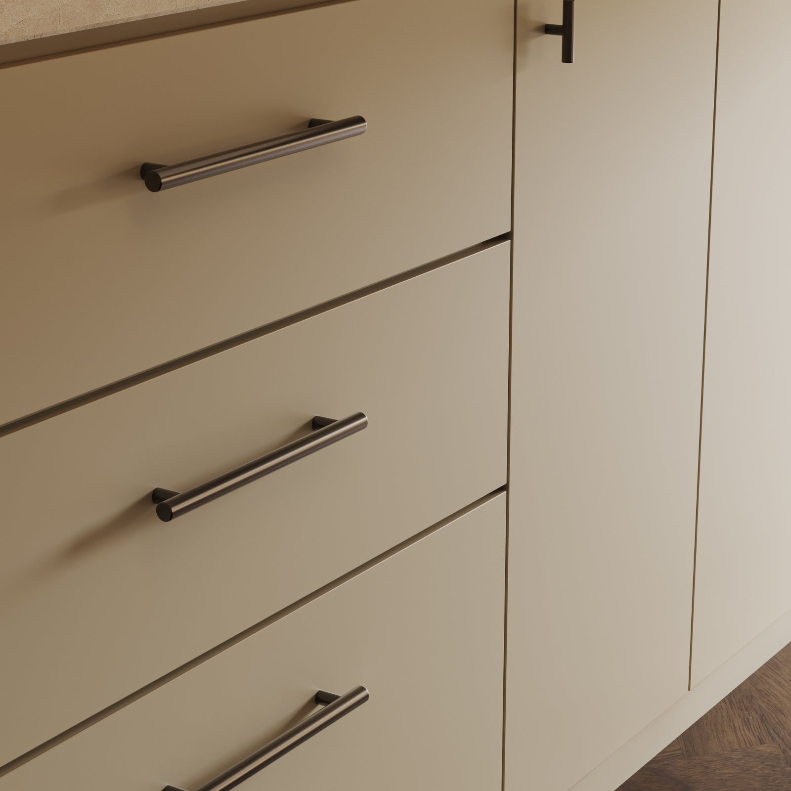 Lifestyle Nero Mecca Pull Handle Brushed Nickel - The Blue Space