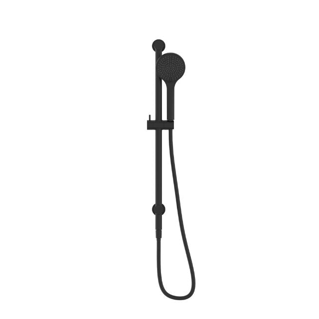 Front View Nero Mecca Rail Shower With Air Shower Matte Black NR221905aMB - The Blue Space
