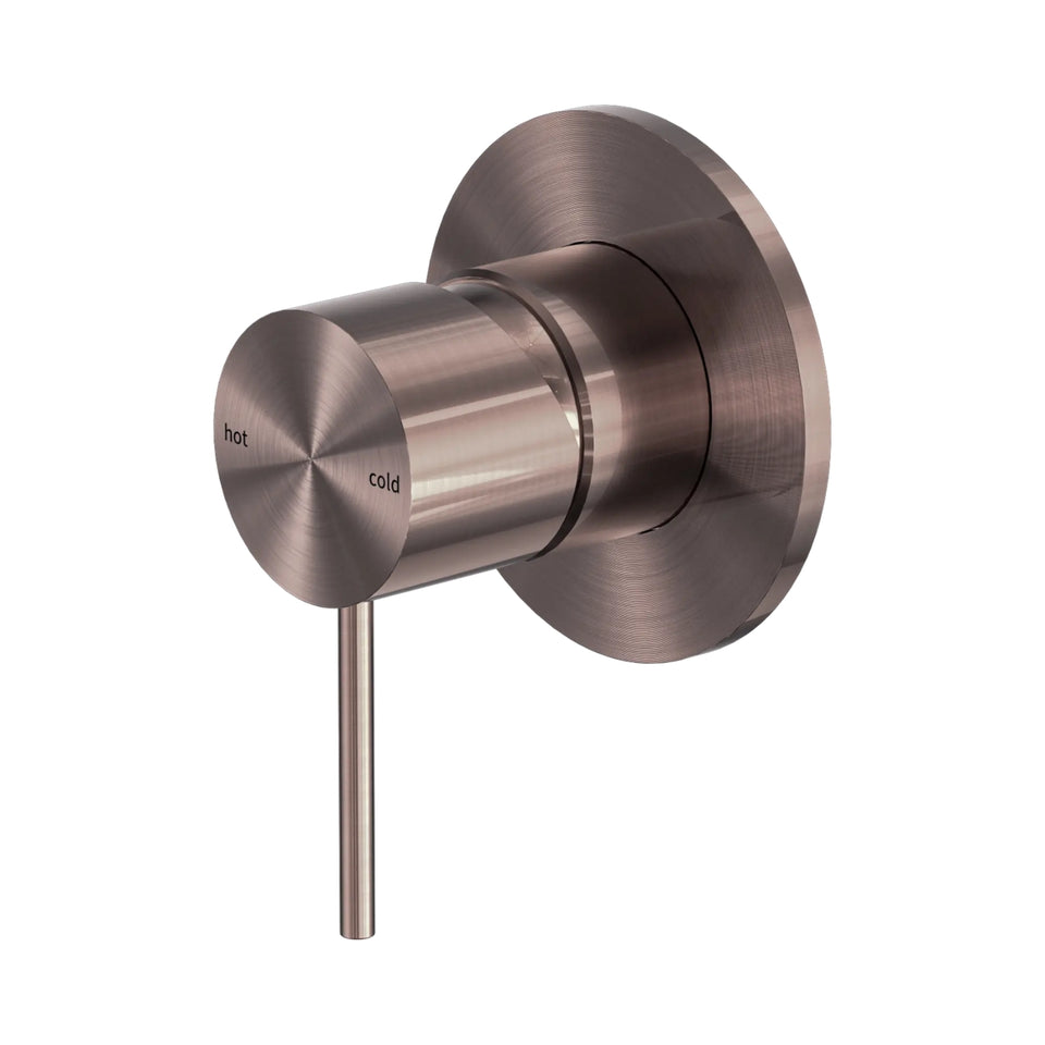 Nero Mecca Shower Mixer 80mm Plate Brushed Bronze