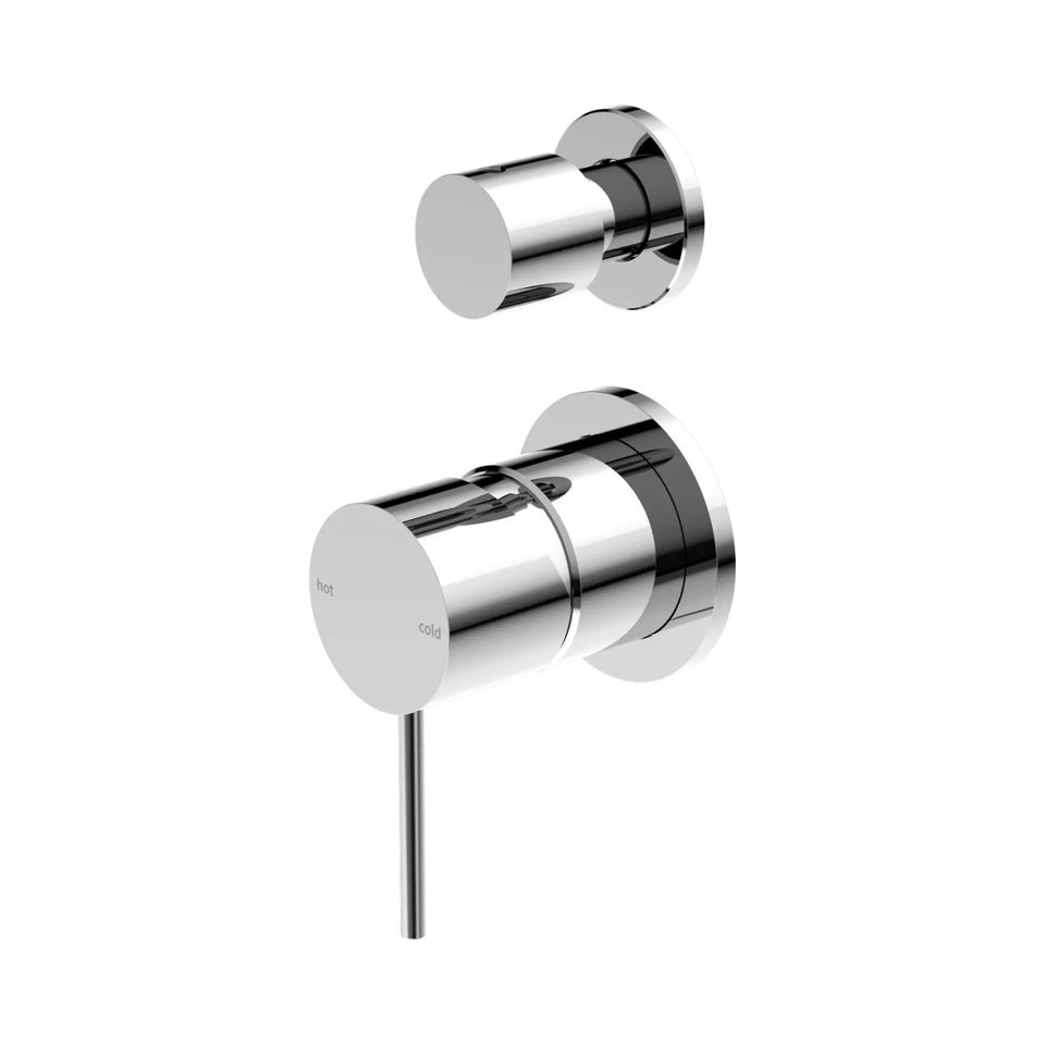 Nero Mecca Shower Mixer With Divertor Separate Back Plate Chrome