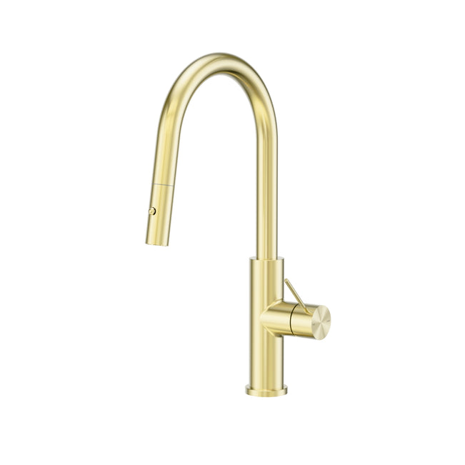 Nero Mecca Smart Sensor Pull Out Kitchen Mixer Brushed Gold NR221908ABG - The Blue Space