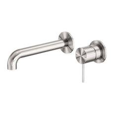 Nero Mecca Wall Basin/Bath Mixer Separate Back Plate 160mm Brushed Nickel NR221910C160BN - The Blue Space