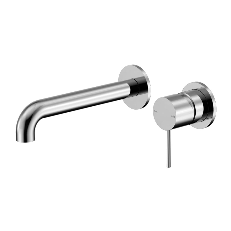 Nero Mecca Wall Basin/Bath Mixer Separate Back Plate 160mm Chrome