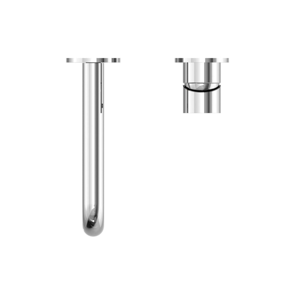 Nero Mecca Wall Basin/Bath Mixer Separate Back Plate 230mm Chrome