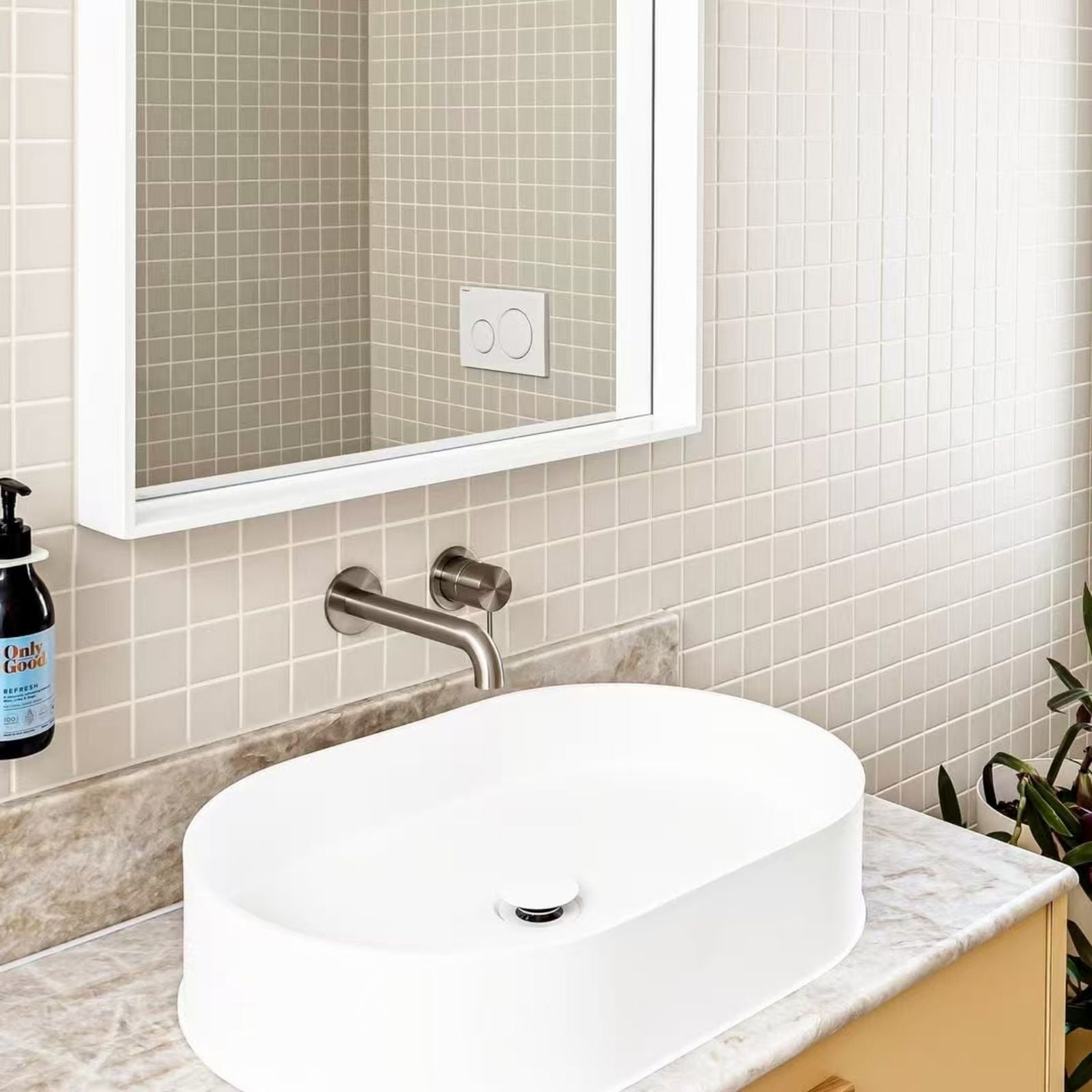 Lifestyle 3 Nero Mecca Wall Basin/Bath Mixer Separate Back Plate 230mm Gun Metal NR221910C230GM - The Blue Space