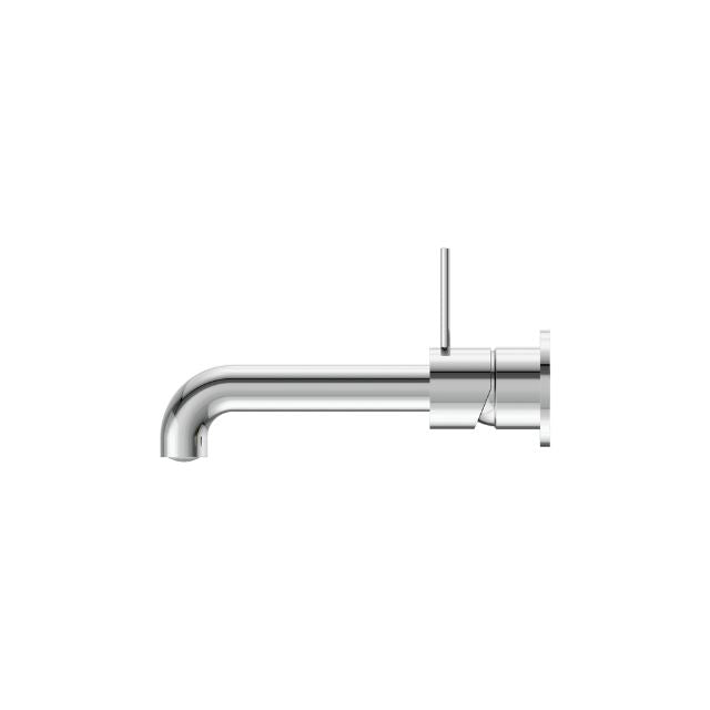 Buy Online Nero Mecca Wall Basin Mixer Separate Backplate Handle Up 120mm Spout Chrome - NR221910D120CH - The Blue Space