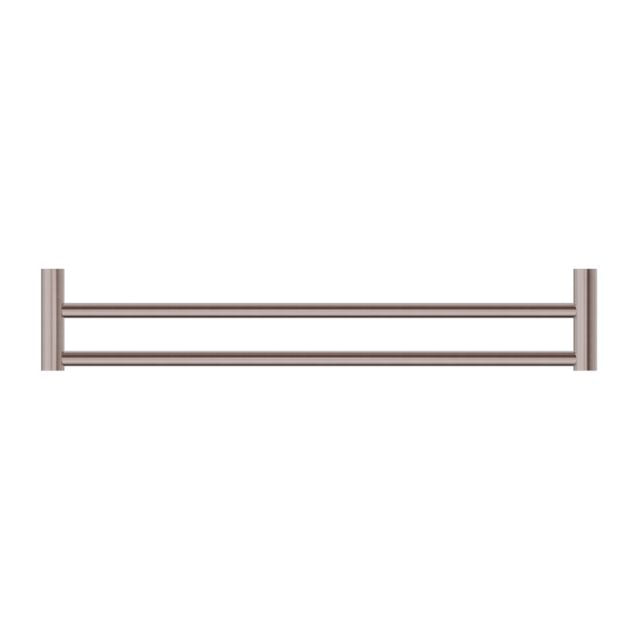 Nero New Mecca Double Towel Rail 800mm Brushed Bronze