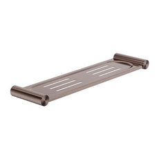 Nero New Mecca Metal Shower Shelf Brushed Bronze NR2387ABZ - The Blue Space