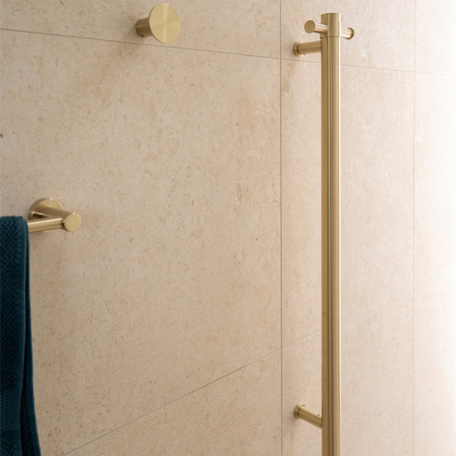 Lifestyle 1 Nero Non-Heated Vertical Towel Rail 900mm Brushed Gold NRV901BG - The Blue Space