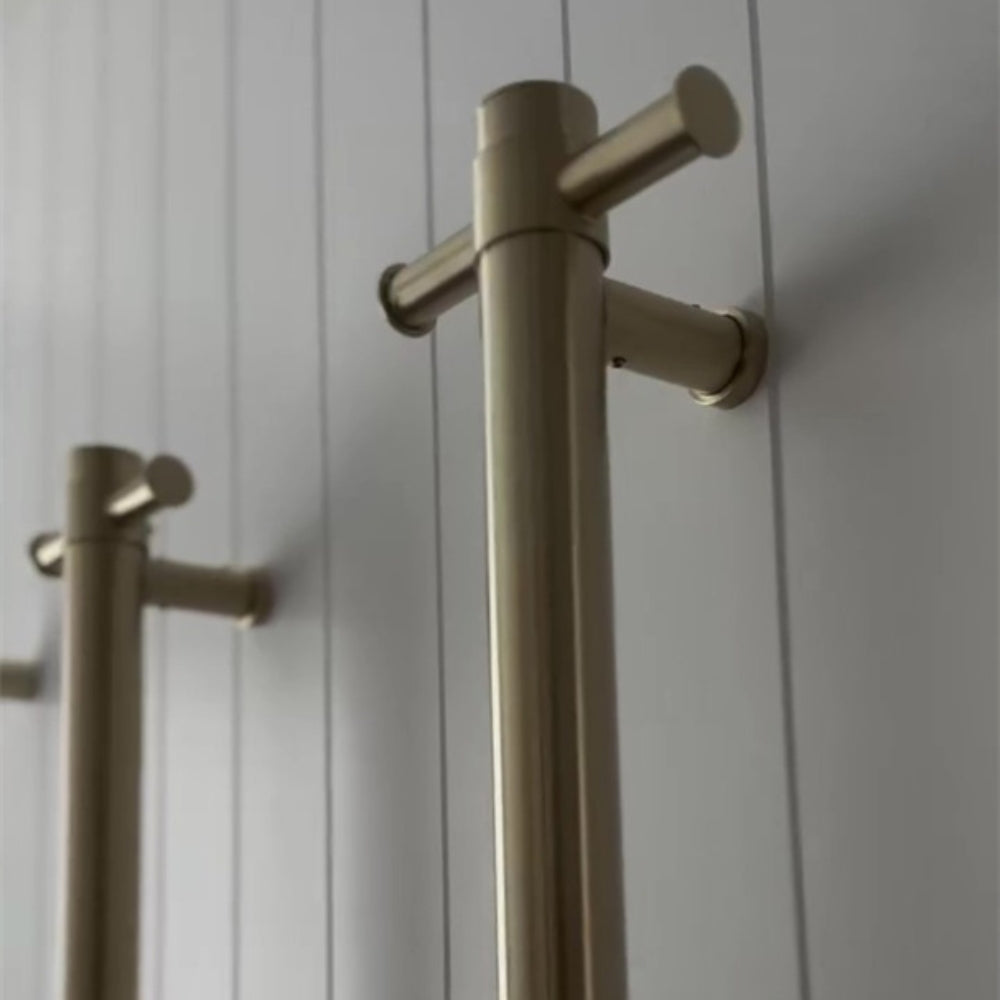 Lifestyle 2 Nero Non-Heated Vertical Towel Rail 900mm Brushed Gold NRV901BG - The Blue Space
