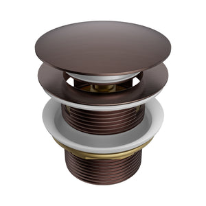 Nero Pop Up Bath Waste 40mm With Overflow Brushed Bronze