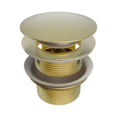 Nero Pop Up Bath Waste 40mm With Overflow Brushed Gold NRA710BG - The Blue Space