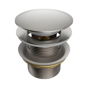 Nero Pop Up Bath Waste 40mm With Overflow Brushed Nickel