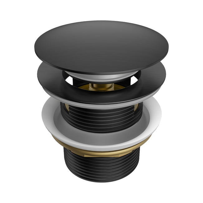 Nero Pop Up Bath Waste 40mm With Overflow Gun Metal NRA710GM - The Blue Space