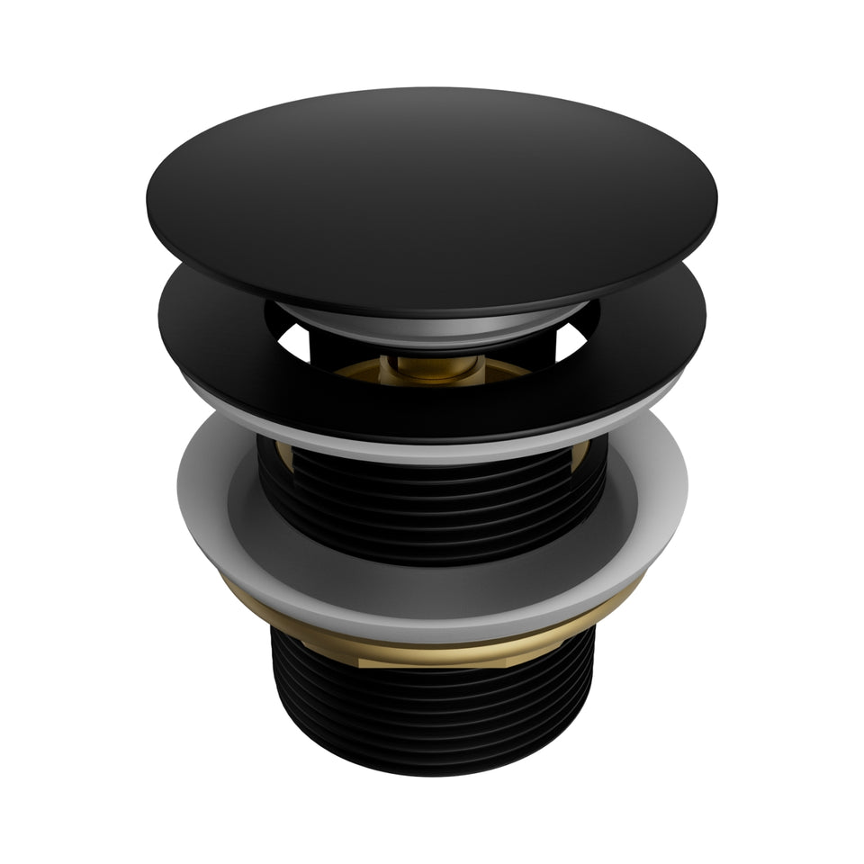 Nero Pop Up Bath Waste 40mm With Overflow Matte Black