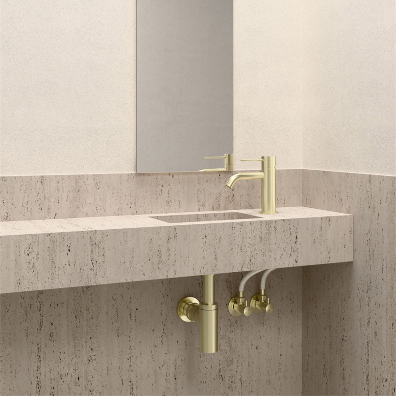 Lifestyle Nero Premium Flexible Mixer Tap Hose Pair Brushed Gold NR506042BG - The Blue Space