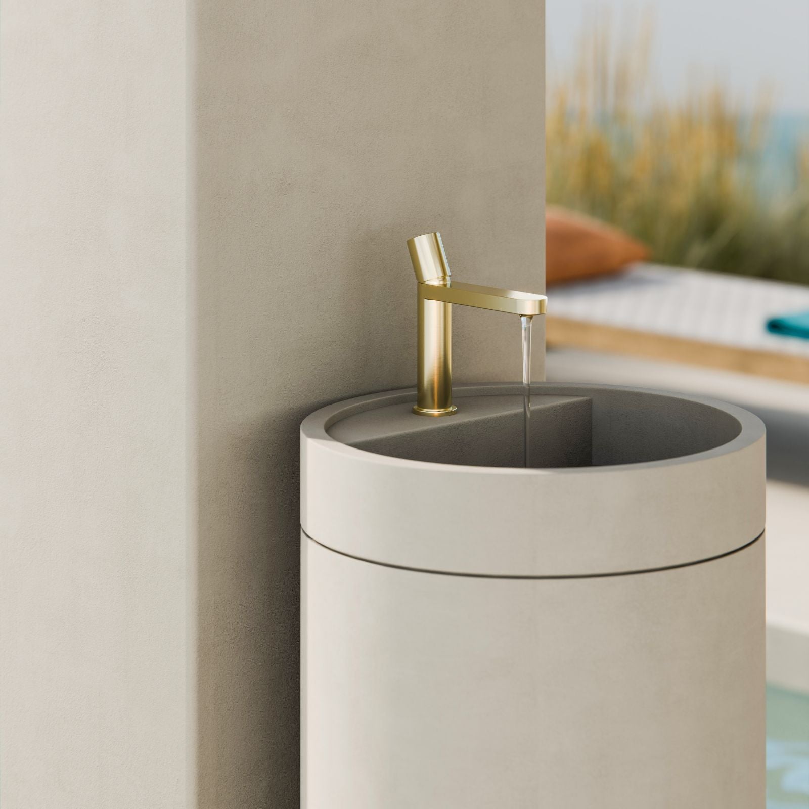 Lifestyle 2 Nero Pure SS316L Basin Mixer Brushed Gold NR172201BG - The Blue Space