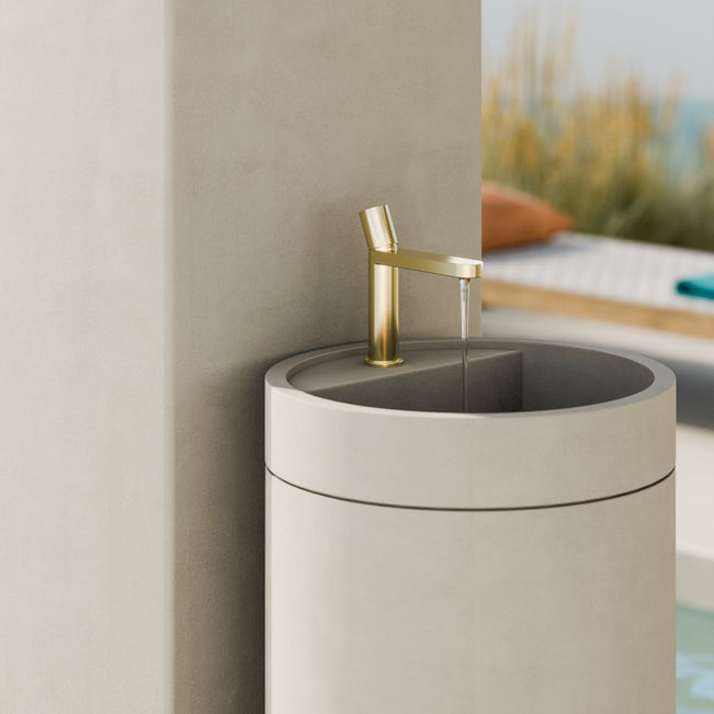 Lifestyle 2 Nero Pure SS316L Basin Mixer Brushed Gold NR172201BG - The Blue Space