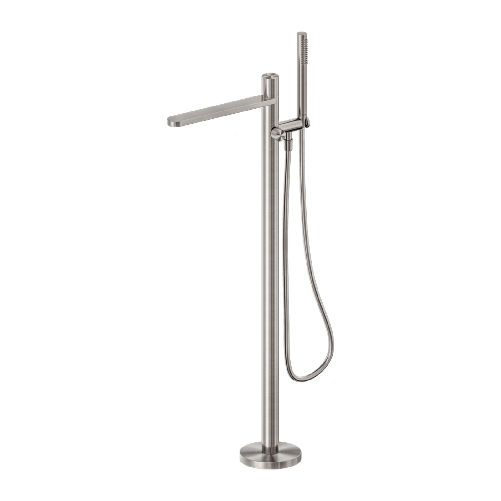 Nero Pure SS316L Freestanding Bath Mixer Brushed Nickel NR172203A02BN - The Blue Space