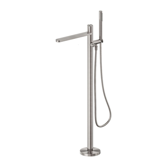 Nero Pure SS316L Freestanding Bath Mixer Brushed Nickel NR172203A02BN - The Blue Space
