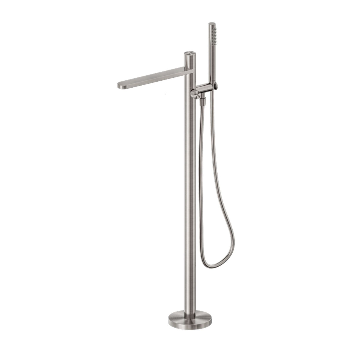 Nero Pure SS316L Freestanding Bath Mixer Brushed Nickel NR172203A02BN - The Blue Space