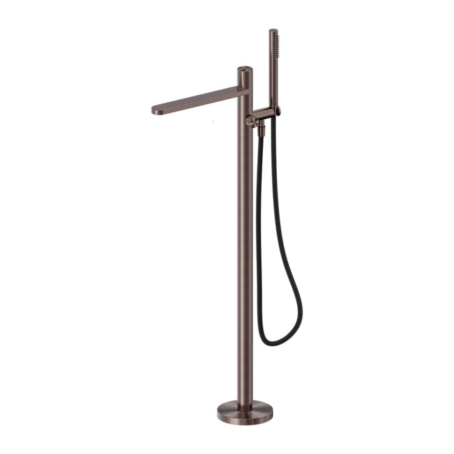 Nero Pure SS316L Freestanding Bath Mixer With Outdoor Shower Hose Brushed Bronze NR172203A01BZ - The Blue Space