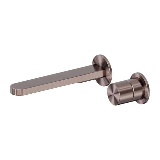 Nero Pure SS316L Wall Basin/Bath Mixer Separate Back Plate Whole Set Brushed Bronze NR172210BBZ - The Blue Space