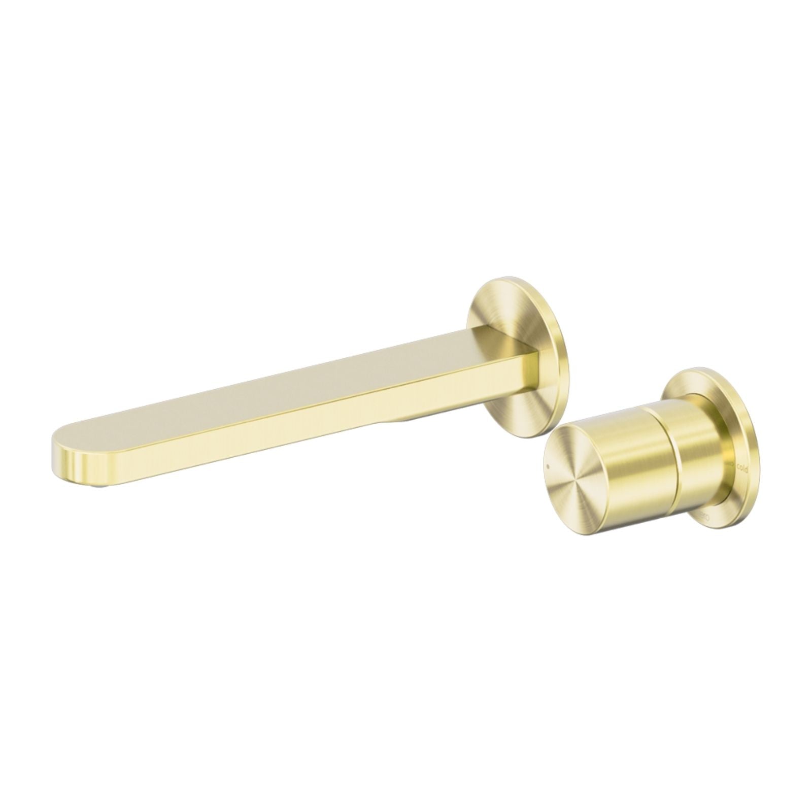 Nero Pure SS316L Wall Basin/Bath Mixer Separate Back Plate Whole Set Brushed Gold NR172210BBG - The Blue Space