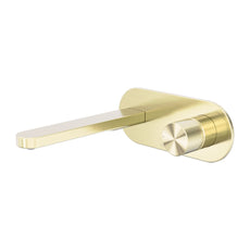 Nero Pure SS316L Wall Basin/Bath Mixer Whole Set Brushed Gold NR172210ABG - The Blue Space
