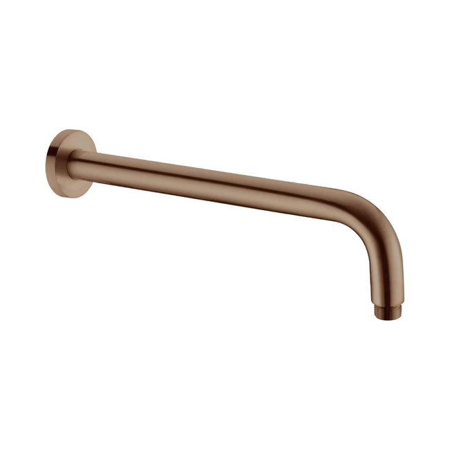 Nero Round Shower Arm 500mm Length Brushed Bronze NR502LBZ - The Blue Space