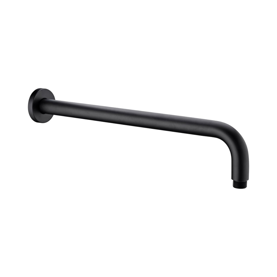Nero Round Shower Arm 500mm Length Matte Black