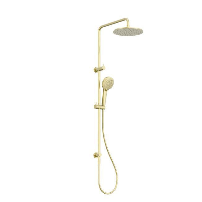 Nero Round Twin Shower With Air Shower I Brushed Gold NR250805D01BG - The Blue Space