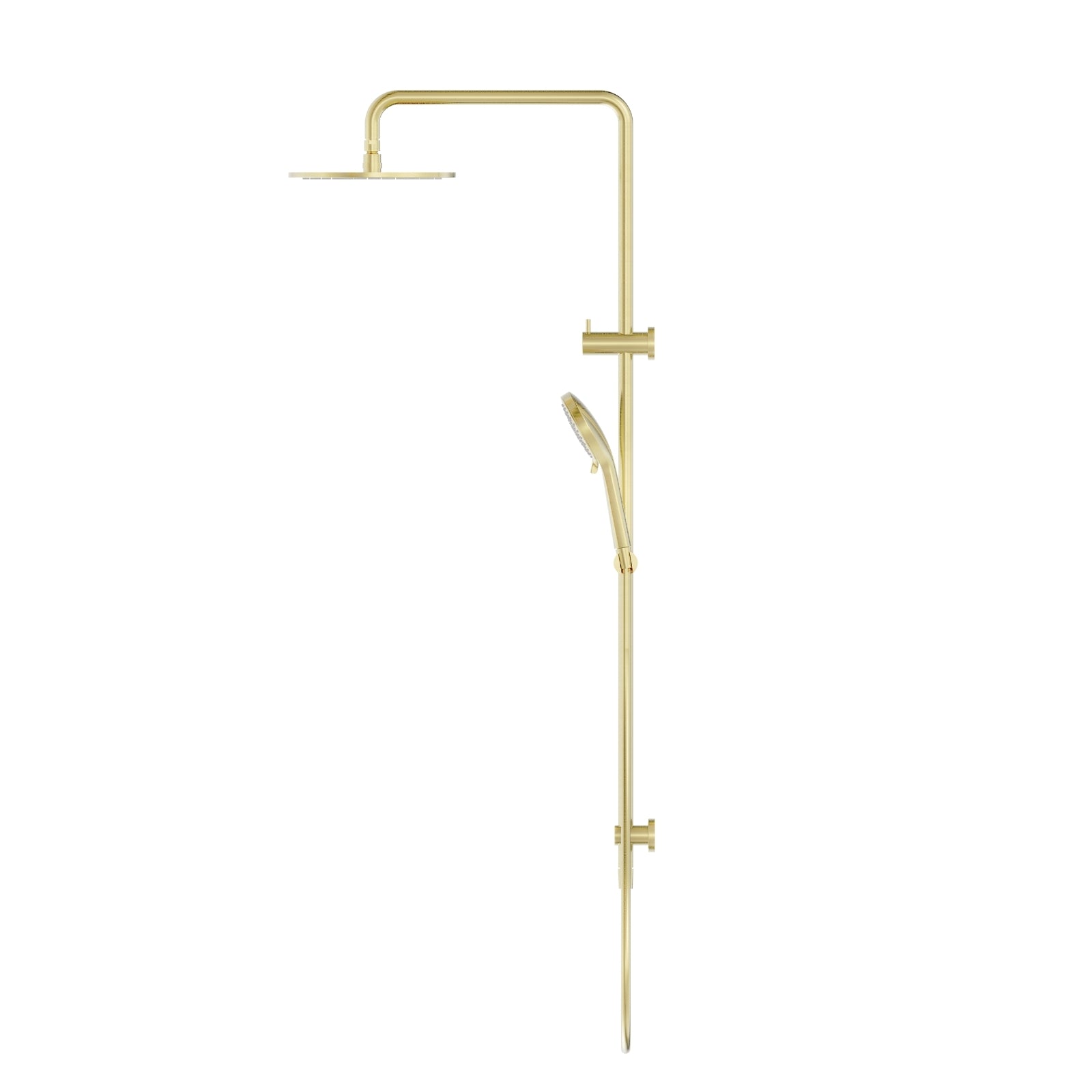 Side Nero Round Twin Shower With Air Shower I Brushed Gold NR250805D01BG - The Blue Space