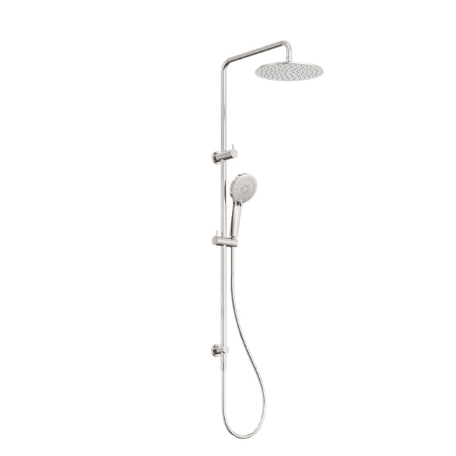 Nero Round Twin Shower With Air Shower I Brushed Nickel NR250805D01BN - The Blue Space