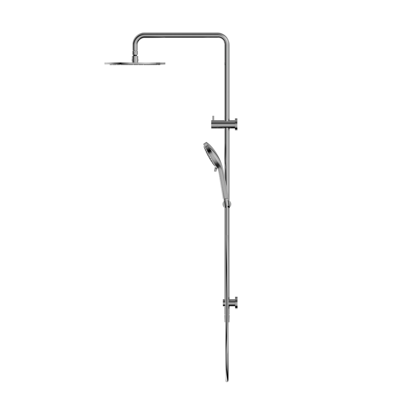 Side Nero Round Twin Shower With Air Shower I Chrome NR250805D01CH - The Blue Space