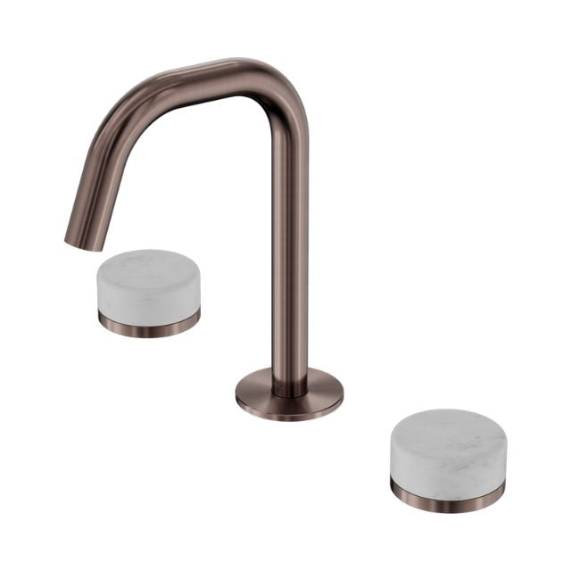 Nero Serenity Basin Set Edge Spout With Carrara Handle Brushed Bronze 24D023BZ - The Blue Space