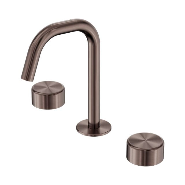 Nero Serenity Basin Set Edge Spout With Metal Handle Brushed Bronze 24D028BZ - The Blue Space