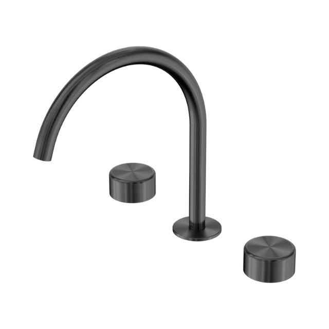 Nero Serenity Bath/Kitchen Set Arc Spout With Metal Handle Gun Metal 24D022GM - The Blue Space