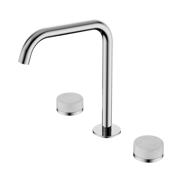 Nero Serenity Bath/Kitchen Set Edge Spout With Carrara Handle Chrome 24D029CH - The Blue Space