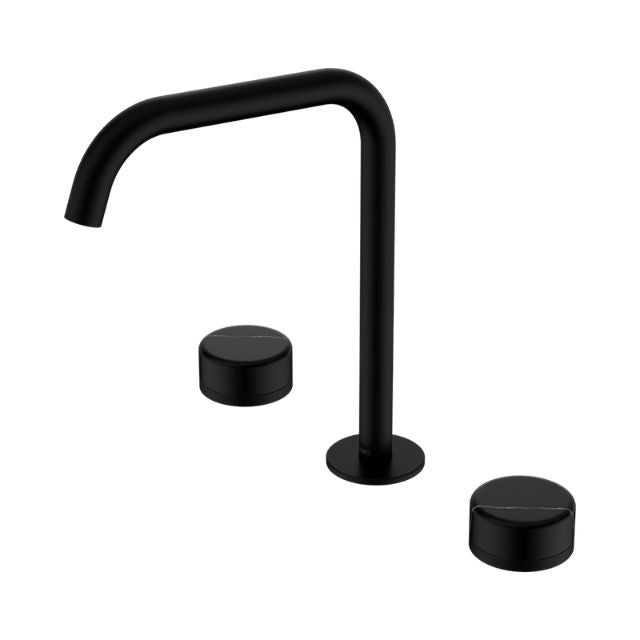 Nero Serenity Bath/Kitchen Set Edge Spout With Marquina Black Handle Matte Black 24D120MB - The Blue Space
