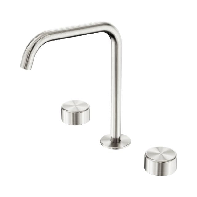 Nero Serenity Bath/Kitchen Set Edge Spout With Metal Handle Brushed Nickel 24D034BN - The Blue Space