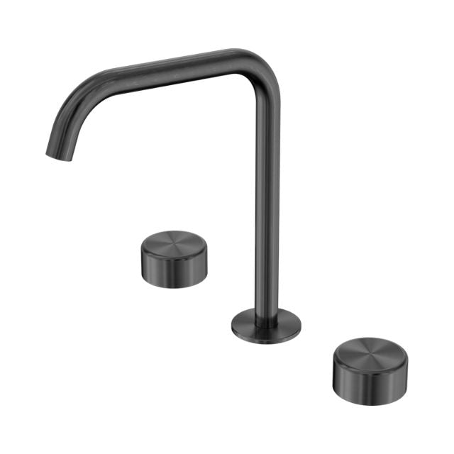 Nero Serenity Bath/Kitchen Set Edge Spout With Metal Handle Gun Metal 24D034GM - The Blue Space