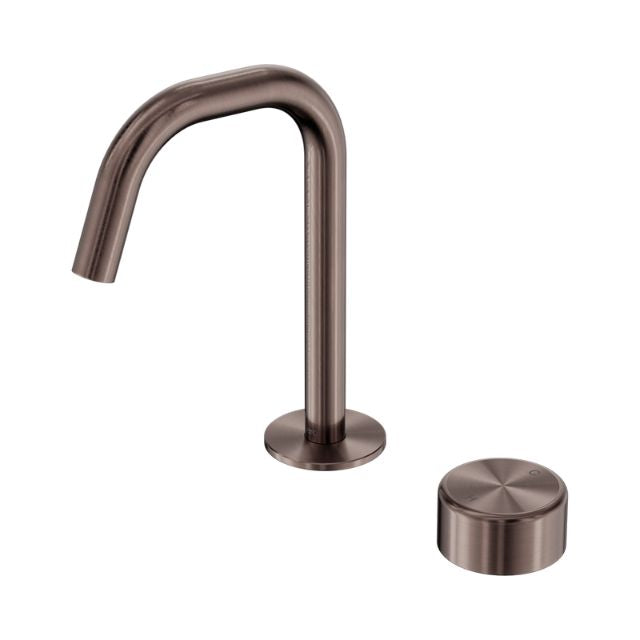 Nero Serenity Progressive Basin Mixer Edge Spout With Metal Handle Brushed Bronze 24E048BZ - The Blue Space